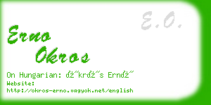 erno okros business card